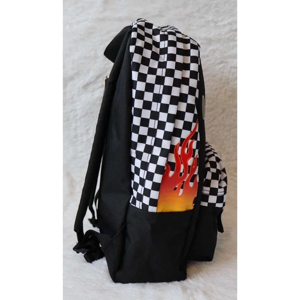 NWT Vans x Disney Punk Mickey 90th Anniversary Realm Backpack Checkered Flame